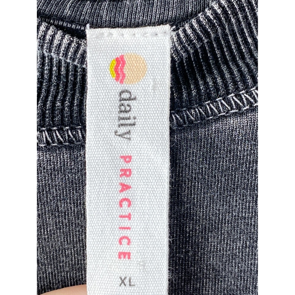 Anthropologie Daily Practice Ruched Mini Dress XL Stonewash Black Casual Sporty - Picture 11 of 14